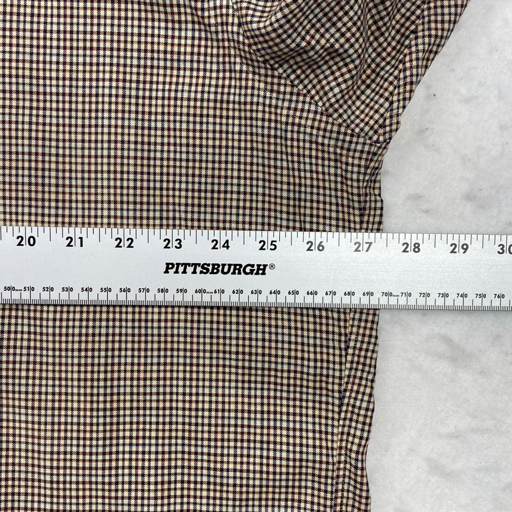 Vintage Ralph Lauren Blake Mens Large Brown Check Long Sleeve Button Down Shirt - Picture 14 of 15